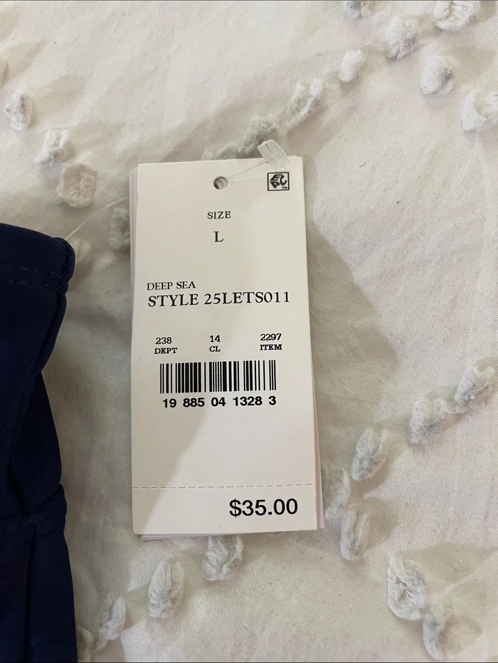 Lands' End Women's High-Waist Swim Bottoms - Navy Blue nwt